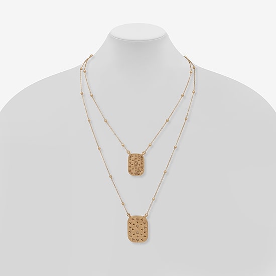 a.n.a Gold Tone Womens 18 Inch Strand Necklace