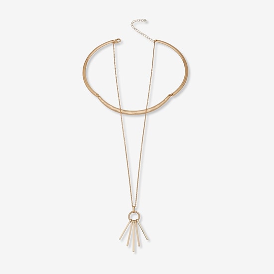 a.n.a Gold Tone Womens 16 Inch Strand Necklace