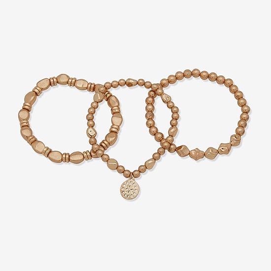 a.n.a Gold Tone Womens 3-pc. Bracelet Set