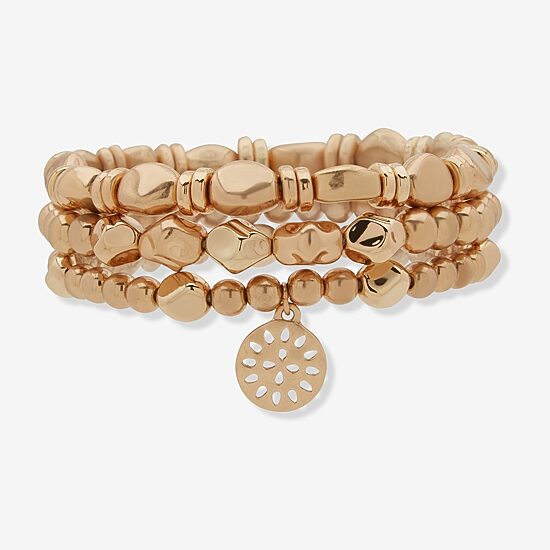 a.n.a Gold Tone Womens 3-pc. Bracelet Set