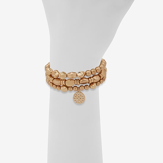 a.n.a Gold Tone Womens 3-pc. Bracelet Set