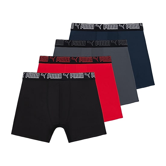 loncino boxer brief Mサイズ　4個セット PUMA Active Stretch Mens 4 Pack Boxer Briefs Psp25m151381 - JCPenney