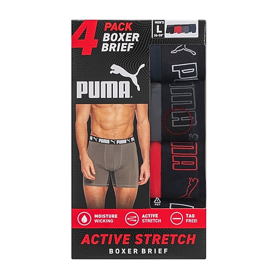 PUMA Active Stretch Mens 4 Pack Boxer Briefs Psp25m151381 - JCPenney