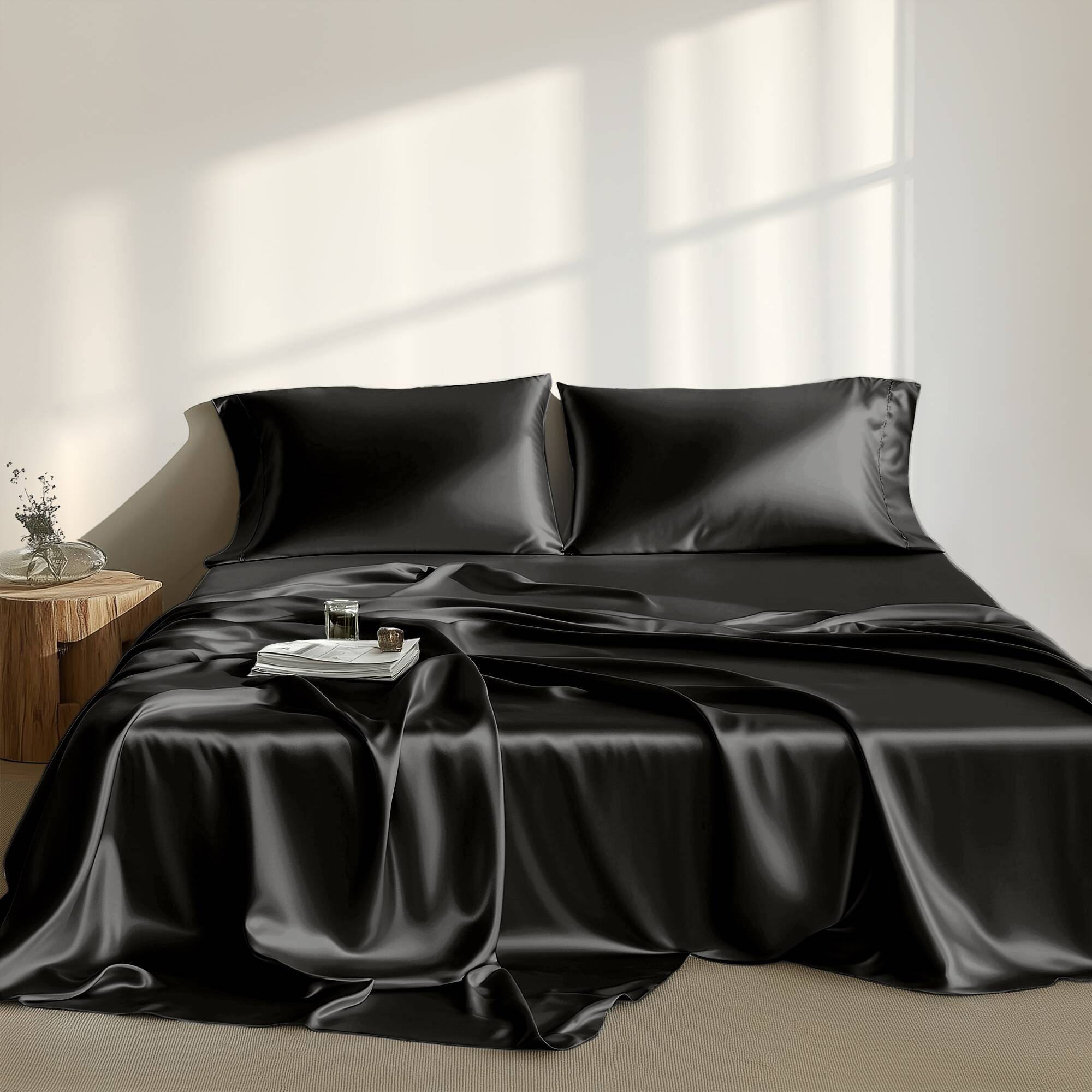 Madison Park Essentials Solid Satin 6-pc. Sheet Set