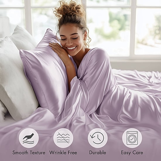 Madison Park Essentials Solid Satin 6-pc. Sheet Set