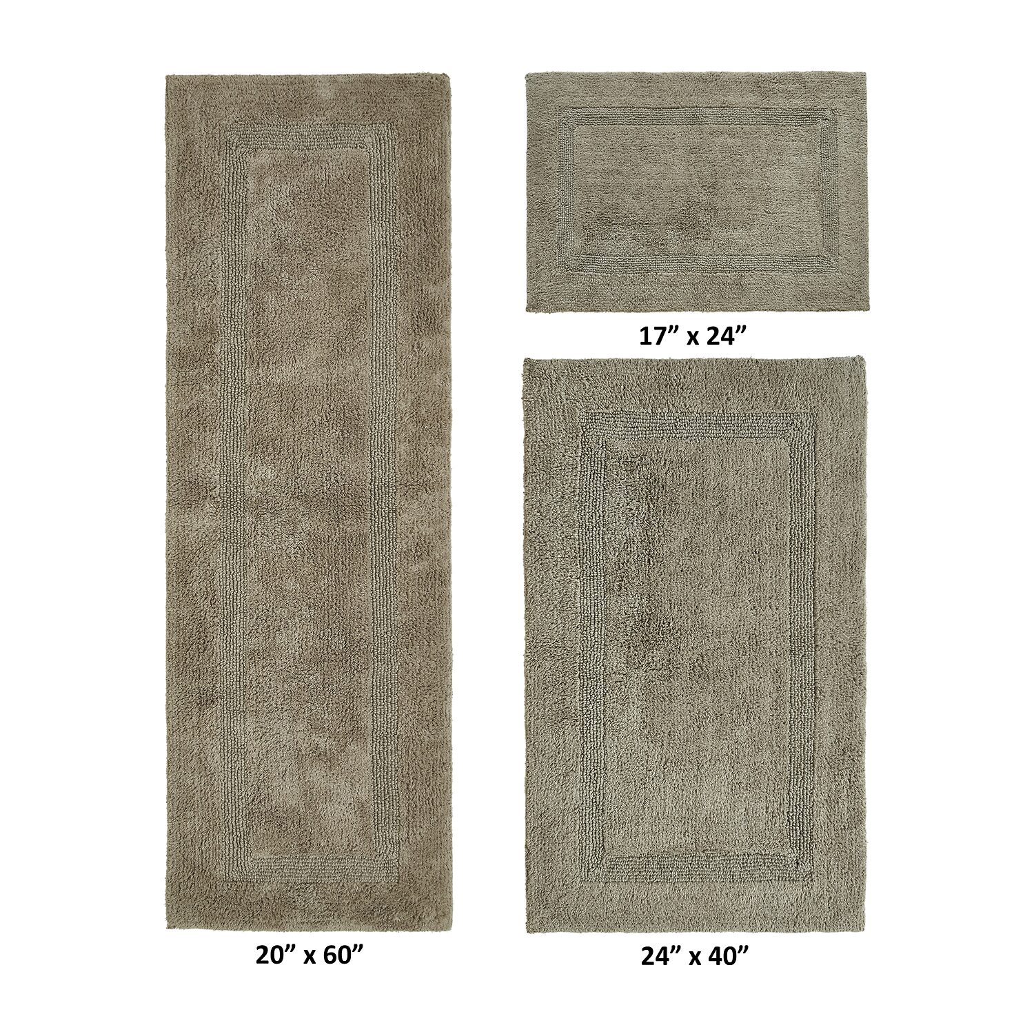 Better Trends Lux Tufted Mat 3-pc. Bath Rug Set