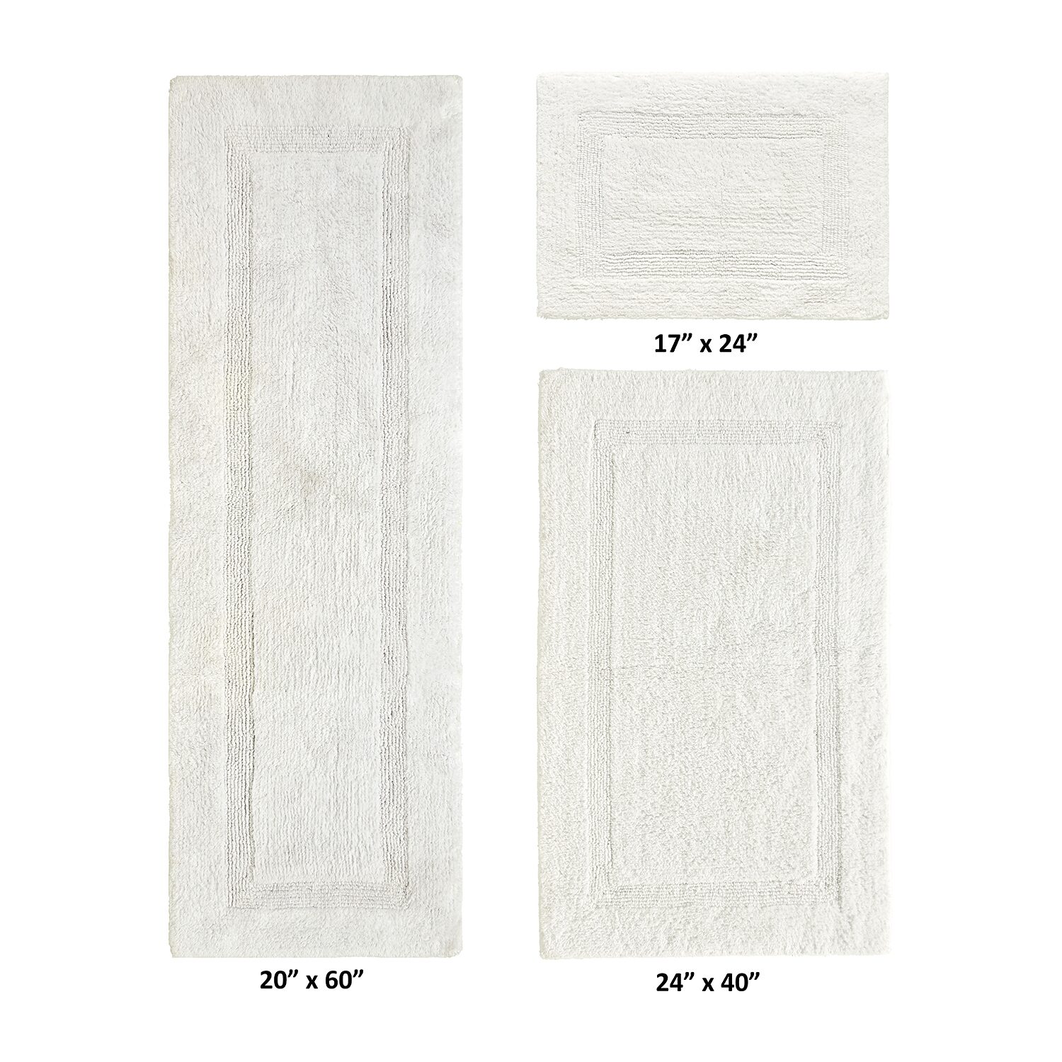 Better Trends Lux Tufted Mat 3-pc. Bath Rug Set