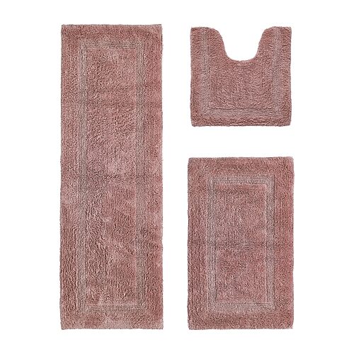 Better Trends Lux Tufted Mat 3-pc. Bath Rug Set In Pink