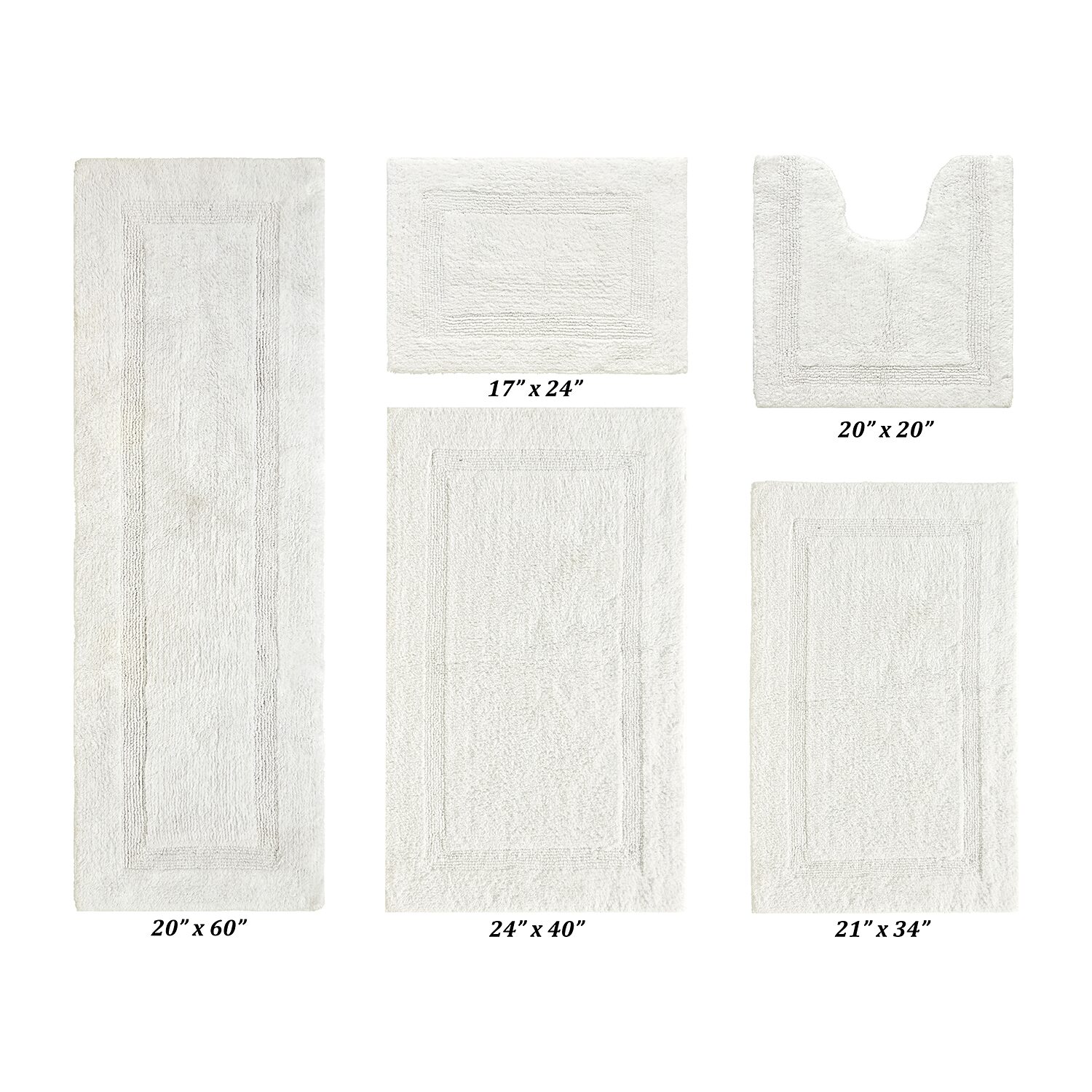 Better Trends Lux Tufted Mat 5-pc. Bath Rug Set
