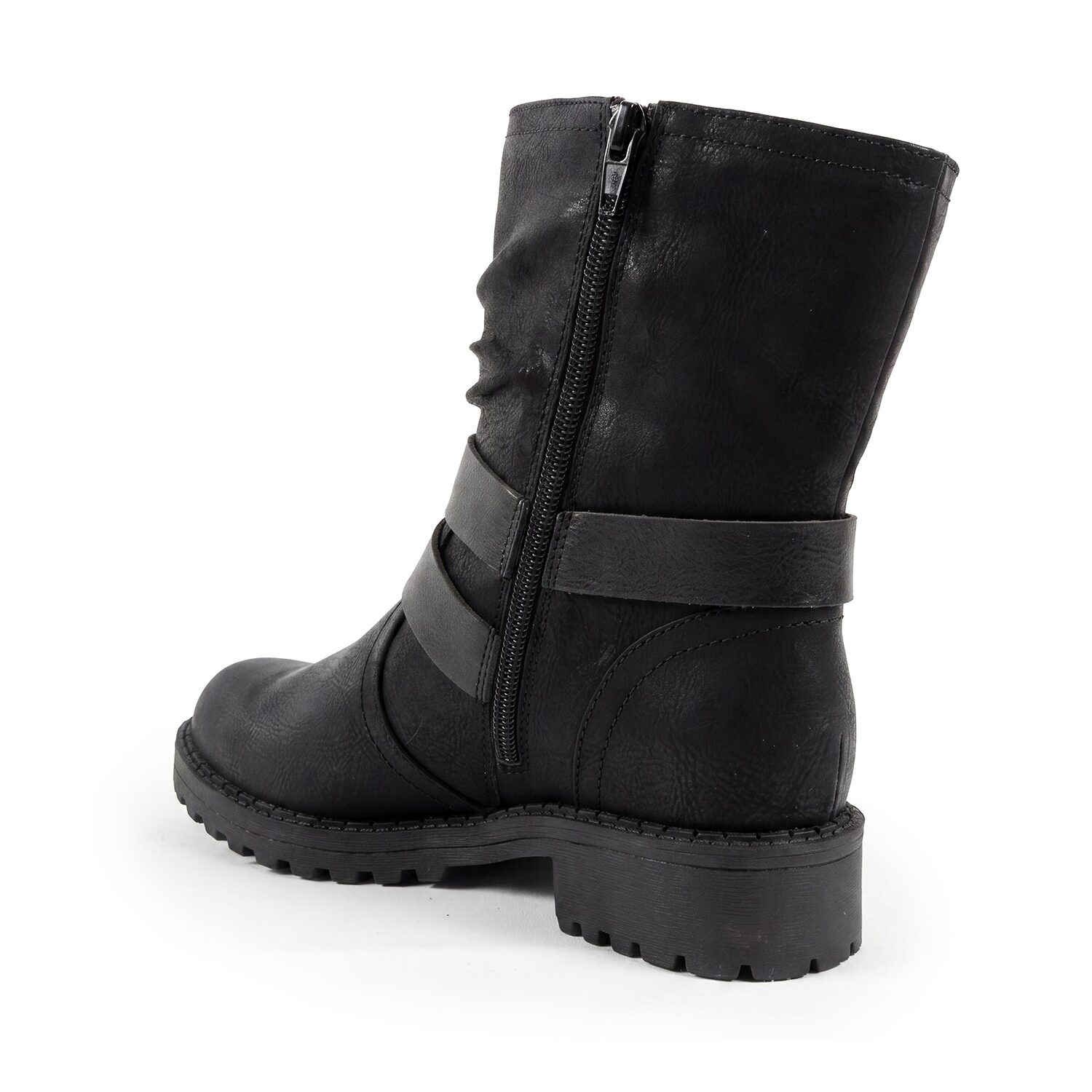 Pop Womens Liotta Flat Heel Motorcycle Boots