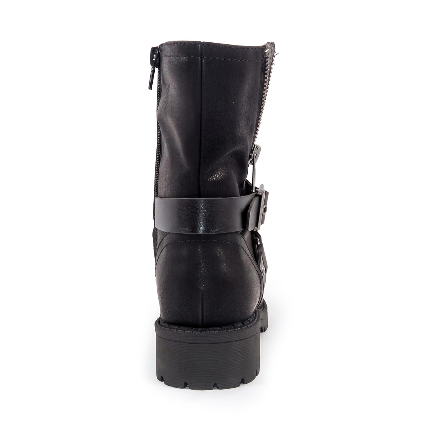 Pop Womens Liotta Flat Heel Motorcycle Boots