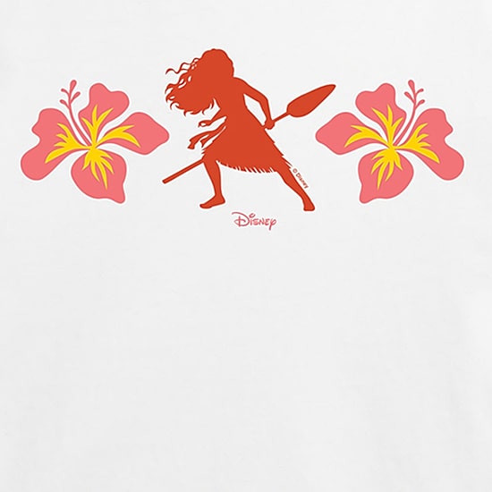Moana Montanui Floral Womens Crew Neck Short Sleeve Regular Fit Moana Graphic T-Shirt
