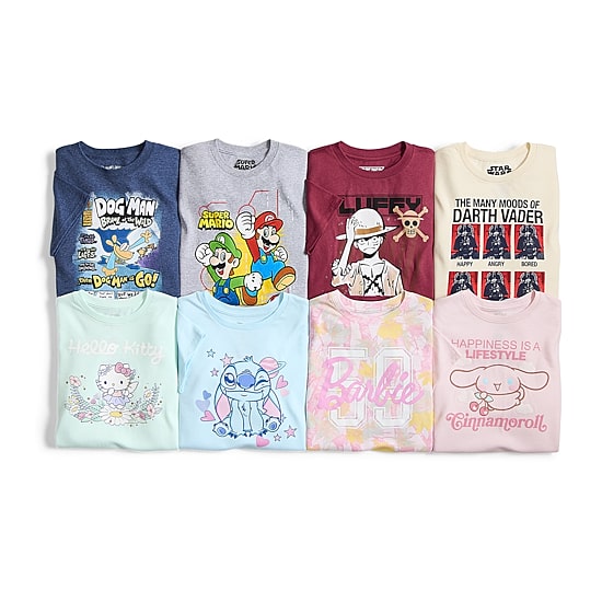 Little & Big Kid Boys Crew Neck Short Sleeve Regular Fit One Piece Anime Graphic T-Shirt