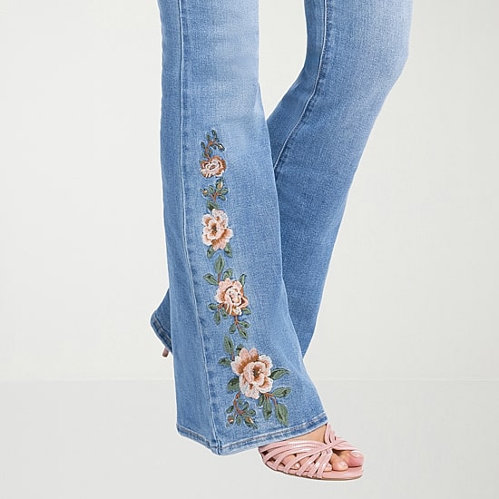 JS Jessica Simpson Womens High Rise Flare Leg Jean