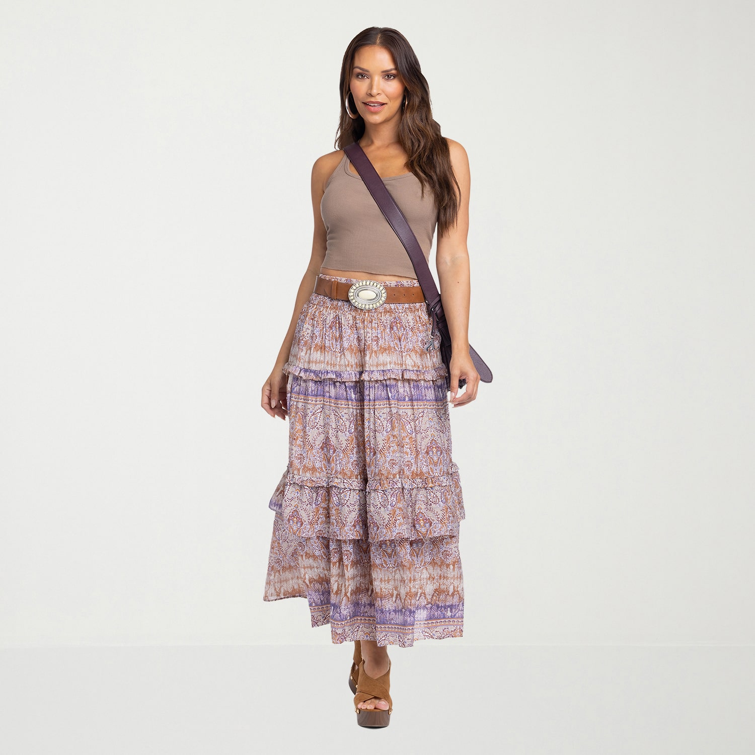 JS Jessica Simpson Womens High Rise Maxi Skirt