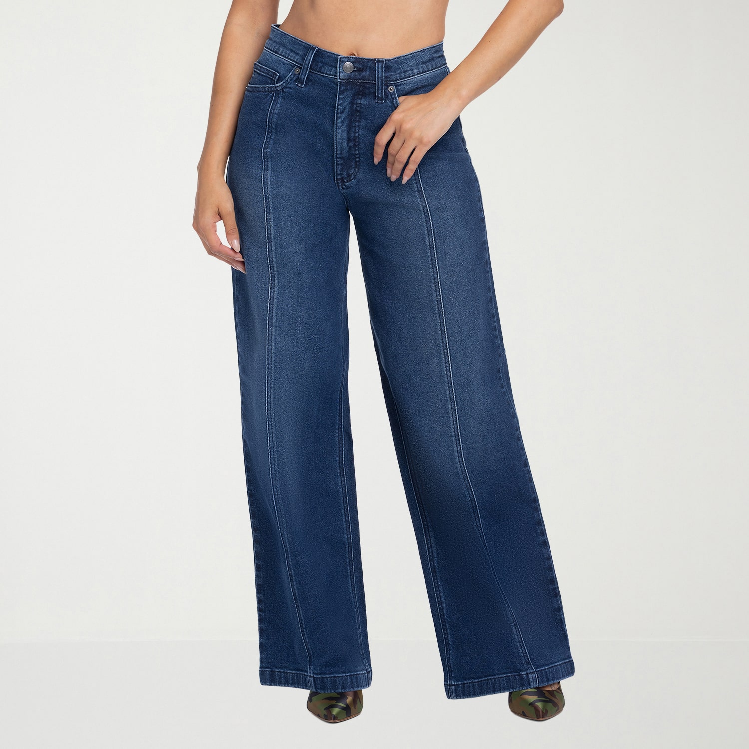 JS Jessica Simpson Womens High Rise Wide Leg Jean
