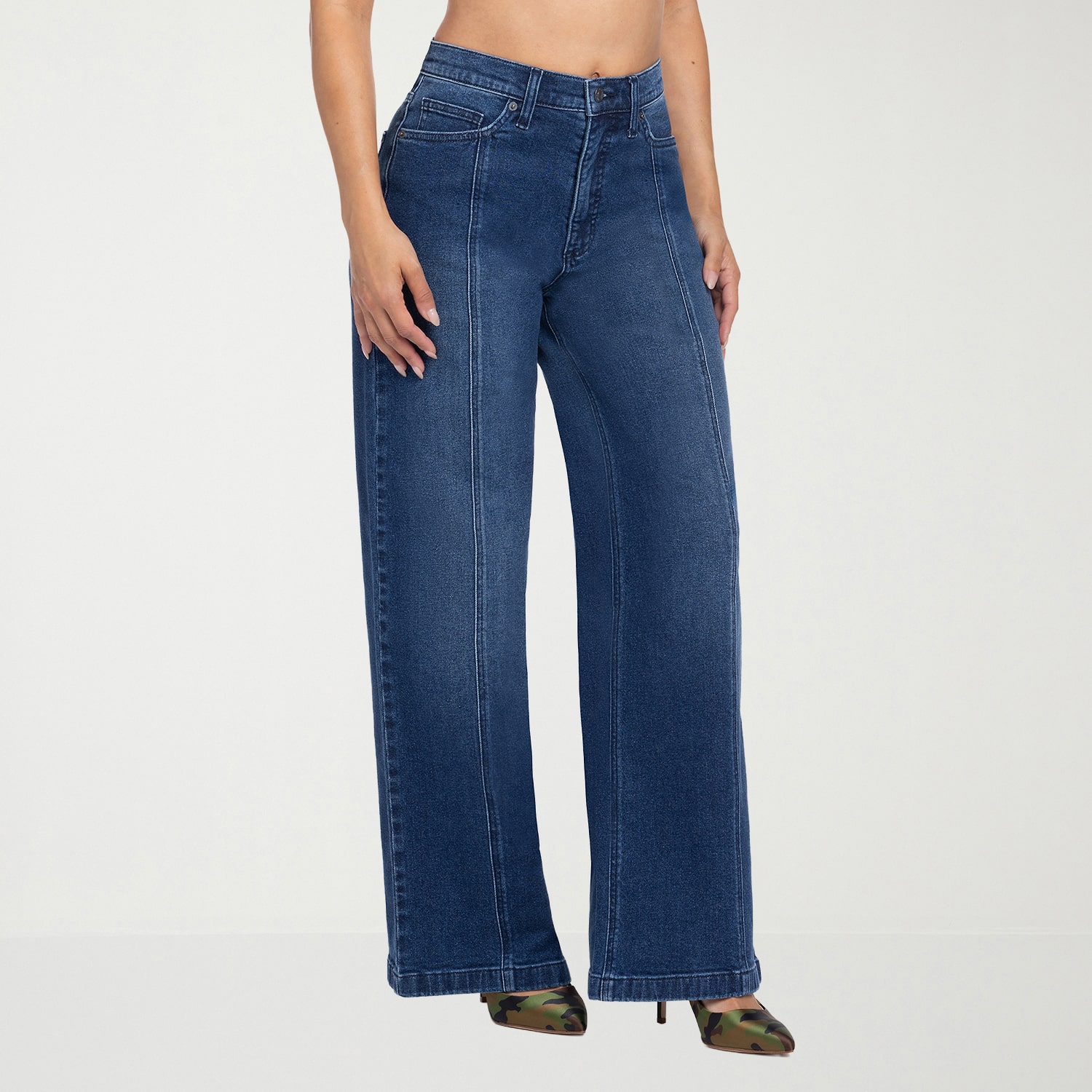 JS Jessica Simpson Womens High Rise Wide Leg Jean