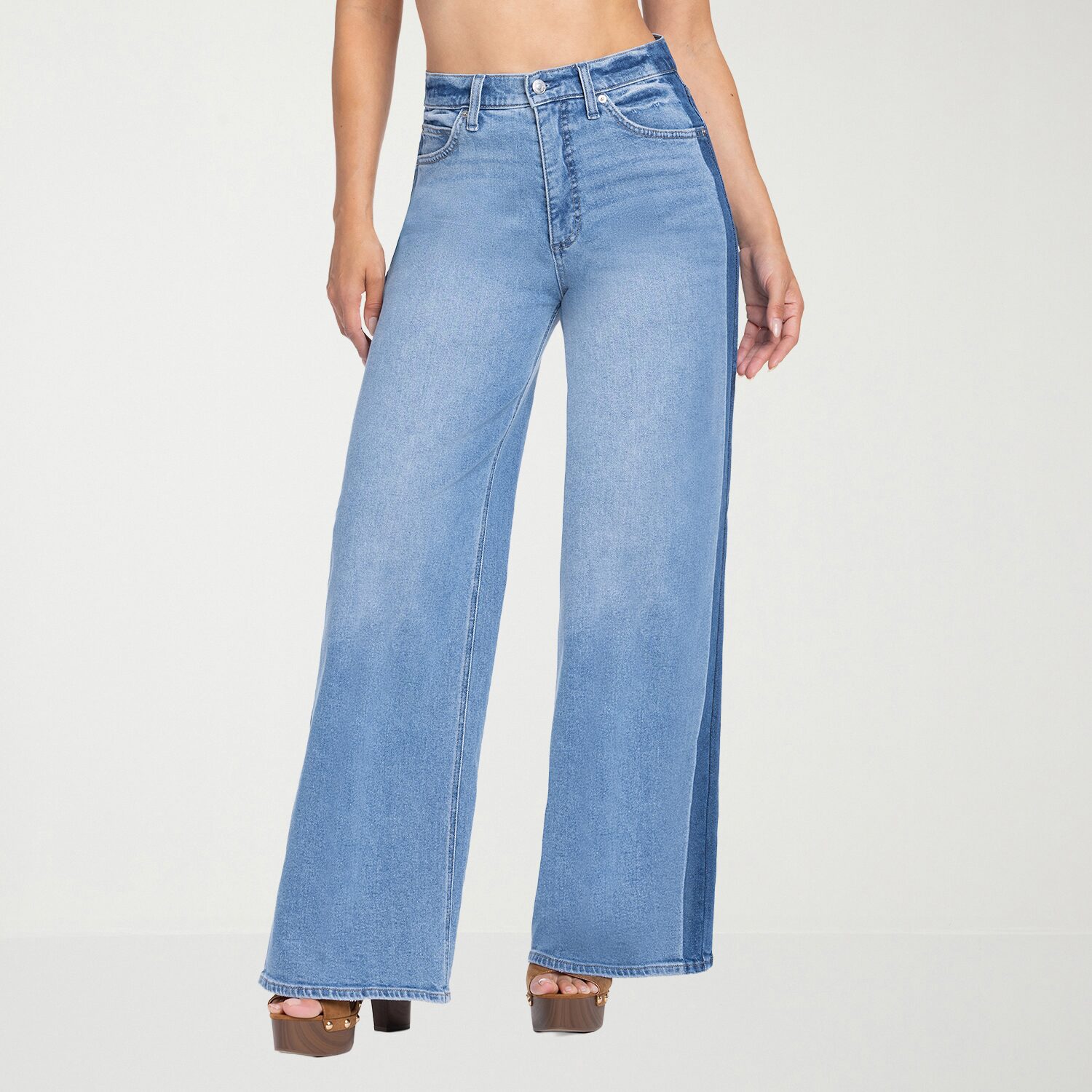 JS Jessica Simpson Womens High Rise Wide Leg Jean