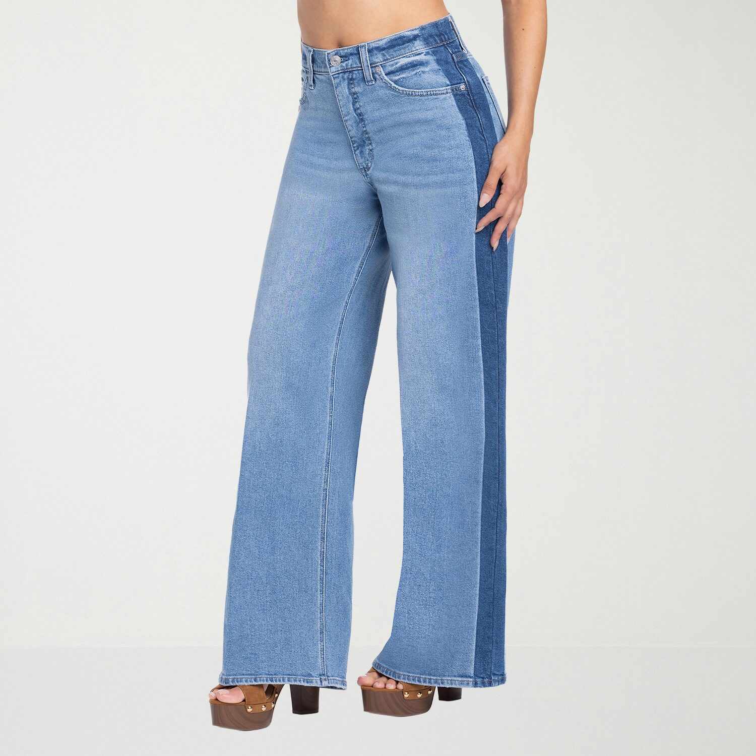 JS Jessica Simpson Womens High Rise Wide Leg Jean
