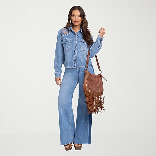 JS Jessica Simpson Womens V Neck Cuffed Long Sleeve Regular Fit Button-Down Shirt