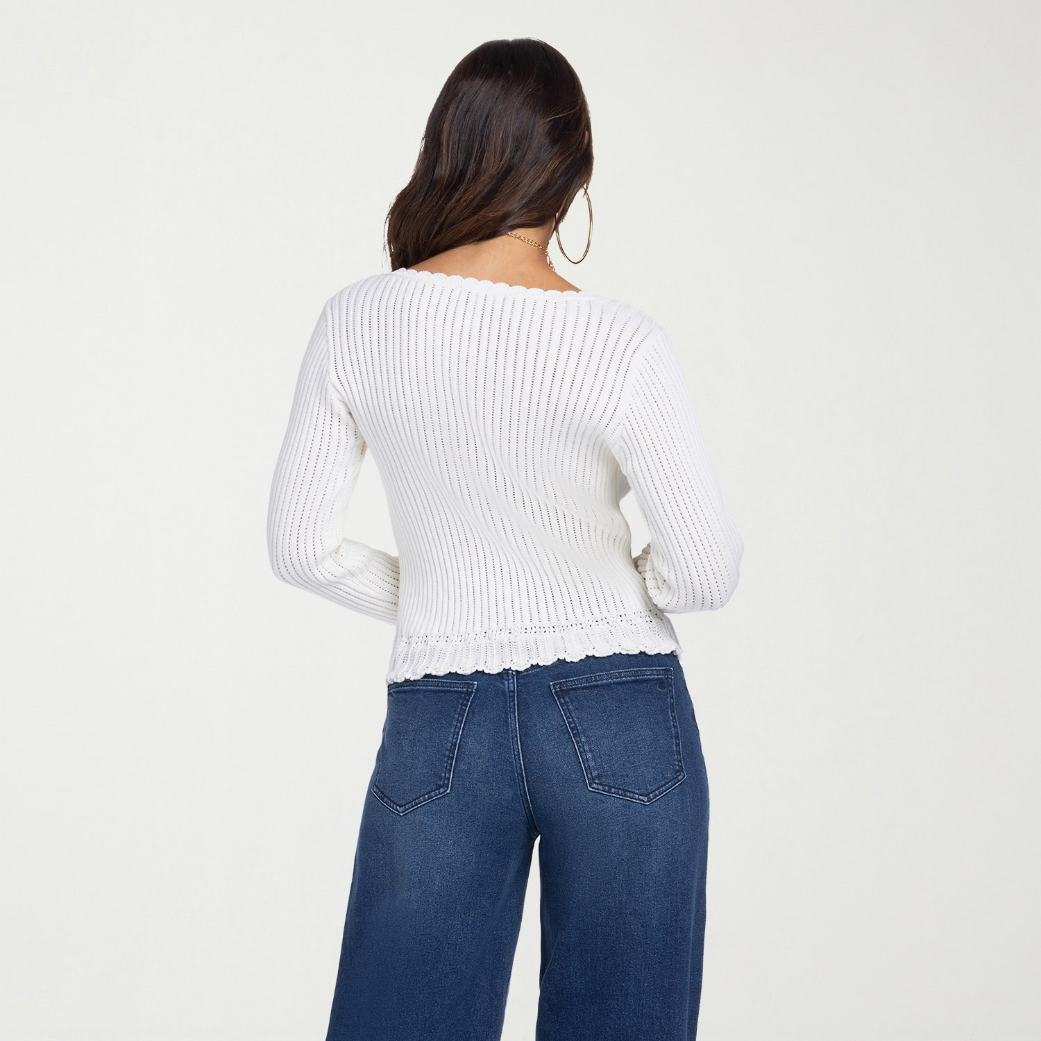 JS Jessica Simpson Womens Round Neck Long Sleeve Pullover Sweater