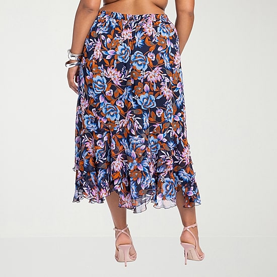 JS Jessica Simpson Womens Plus High Rise Maxi Skirt