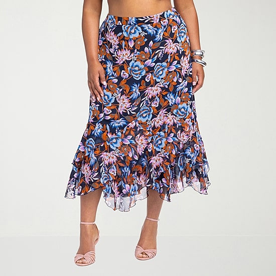 JS Jessica Simpson Womens Plus High Rise Maxi Skirt, Color