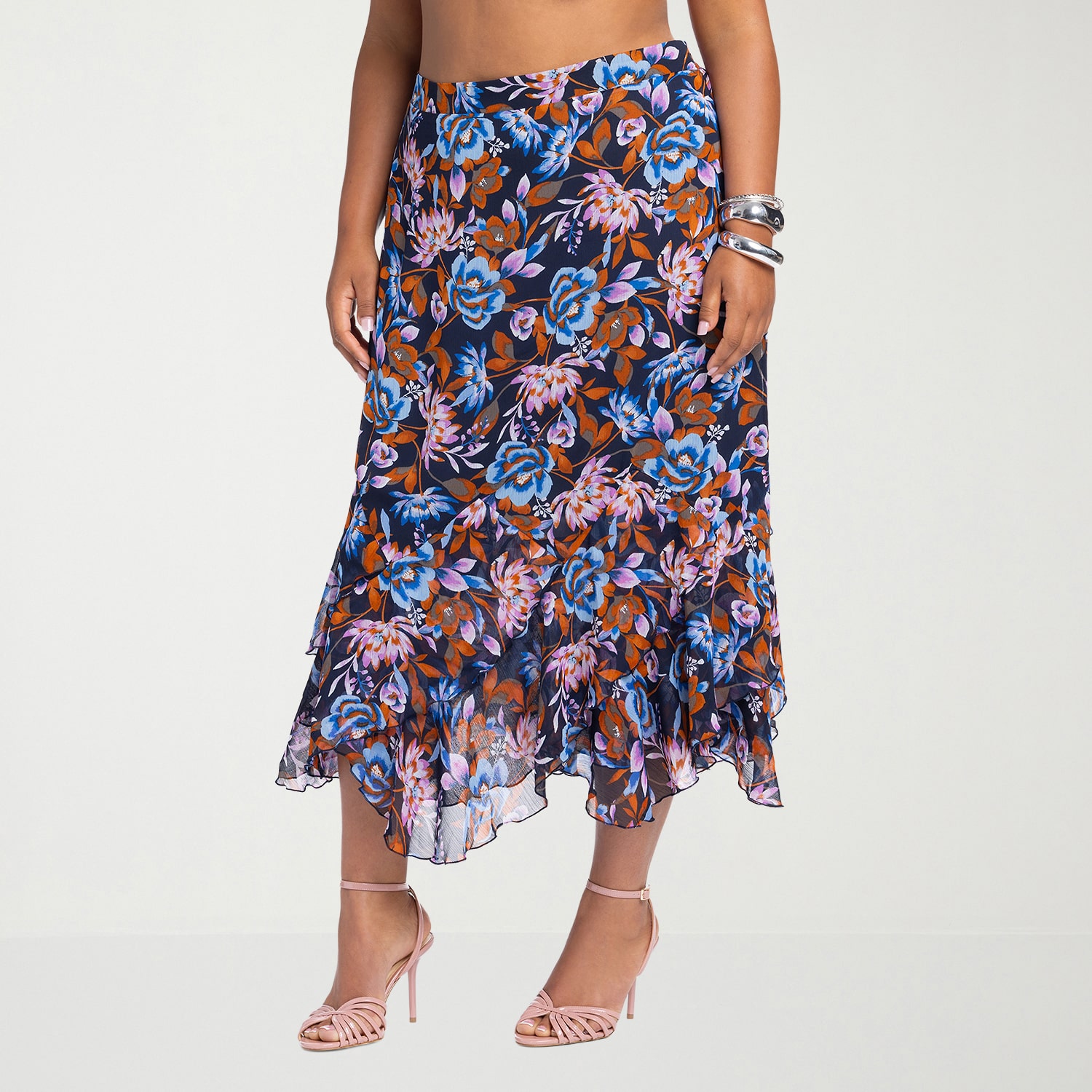 JS Jessica Simpson Womens Plus High Rise Maxi Skirt