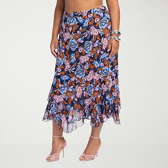 JS Jessica Simpson Womens Plus High Rise Maxi Skirt