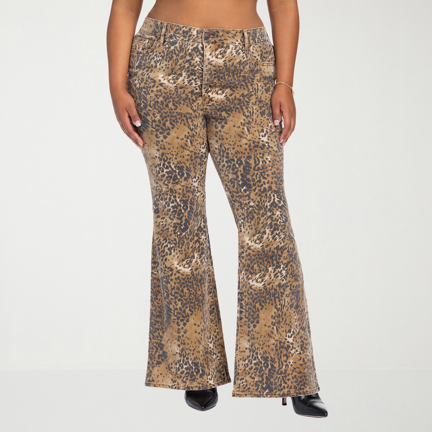 JS Jessica Simpson Womens Plus High Rise Flare Leg Jean