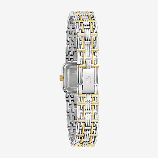 Bulova Goddess Of Time Womens Two Tone Stainless Steel Bracelet Watch 98p237