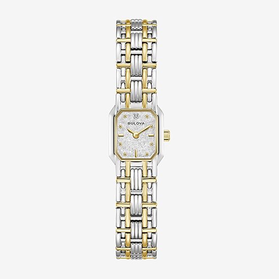 Bulova Goddess Of Time Womens Two Tone Stainless Steel Bracelet Watch 98p237