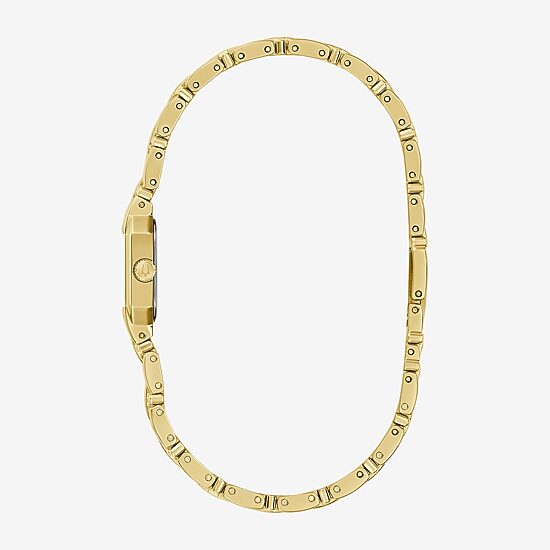 Bulova Goddess Of Time Womens Gold Tone Stainless Steel Bracelet Watch 97p184