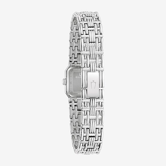 Bulova Goddess Of Time Womens Silver Tone Stainless Steel Bracelet Watch 96p263