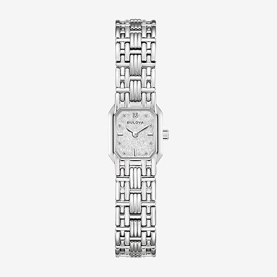 Bulova Goddess Of Time Womens Silver Tone Stainless Steel Bracelet Watch 96p263