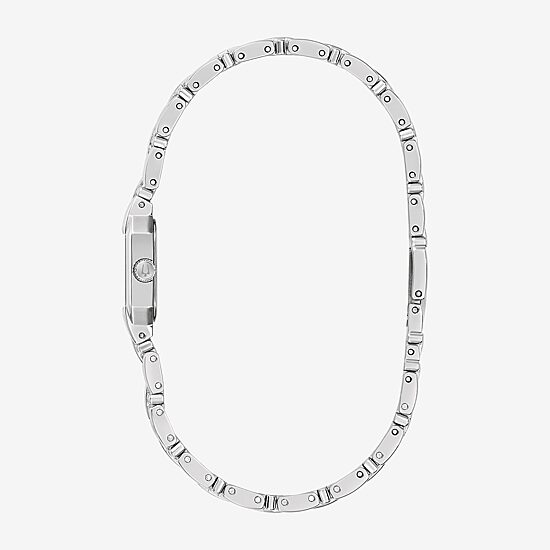 Bulova Goddess Of Time Womens Silver Tone Stainless Steel Bracelet Watch 96p263