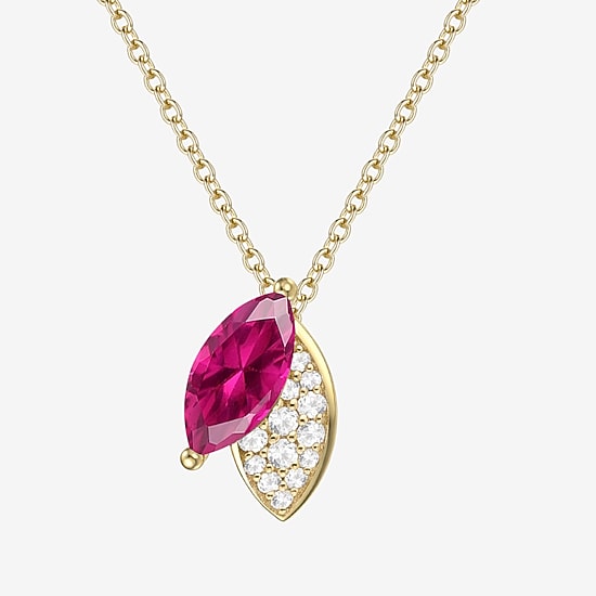 Lab Created Gemstone Sterling Silver 18 Inch Pendant Necklace