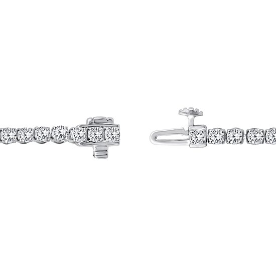 (F / Vs2) Womens 4 CT. T.W. Lab Grown White Diamond 10K Gold 7 Inch Tennis Bracelet