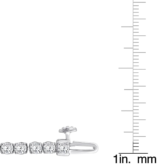 (F / Vs2) Womens 4 CT. T.W. Lab Grown White Diamond 10K Gold 7 Inch Tennis Bracelet