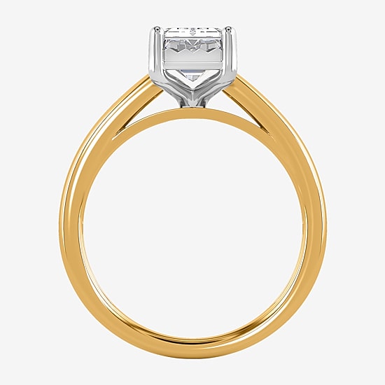 (I / Si2) Womens 2 CT. Lab Grown White Diamond Solitaire Engagement Ring