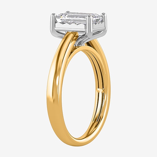 (I / Si2) Womens 2 CT. Lab Grown White Diamond Solitaire Engagement Ring