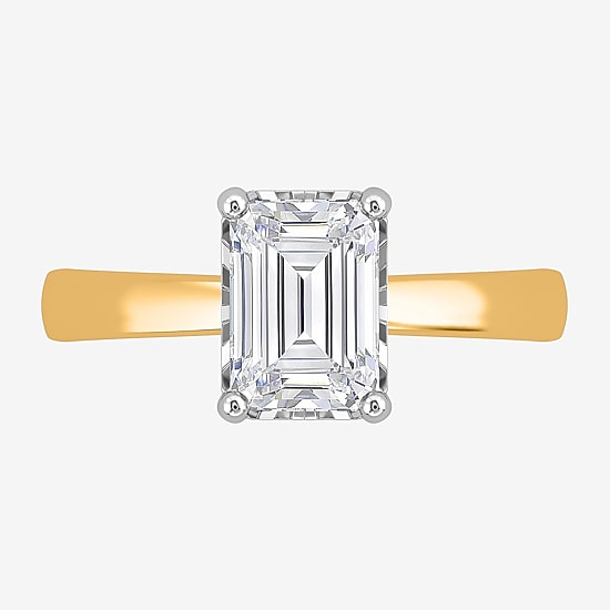 (I / Si2) Womens 2 CT. Lab Grown White Diamond Solitaire Engagement Ring
