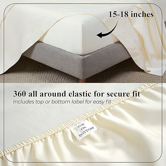 SUPERIOR® Apus Smooth Sateen Weave 500tc Deep Pocket Sheet Set