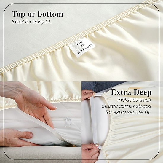 SUPERIOR® Apus Smooth Sateen Weave 500tc Deep Pocket Sheet Set