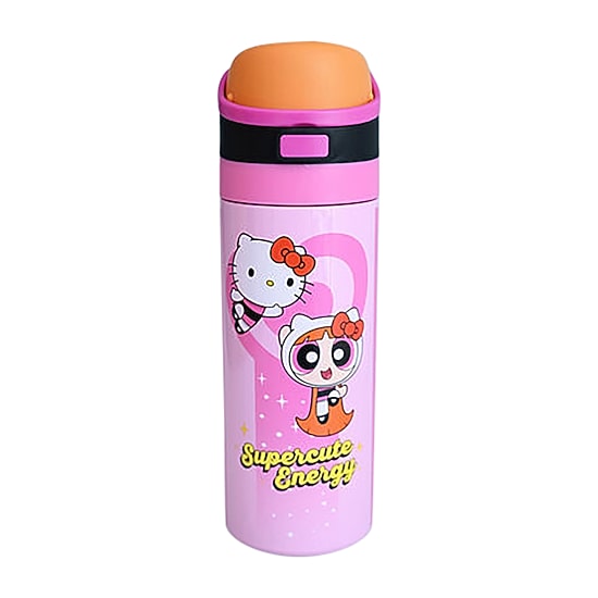 Hello Kitty and Powerpuff Girls Supercute Energy Stainless Steel 24oz. Water Bottle