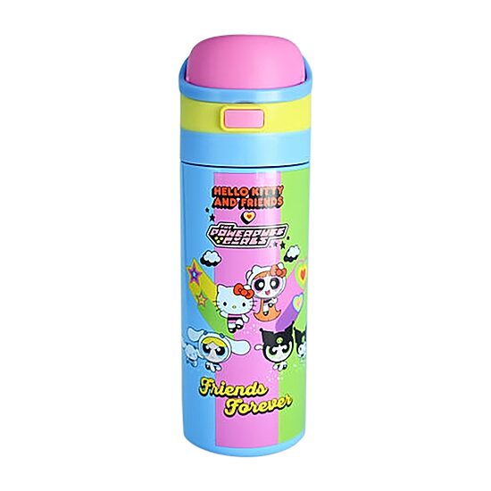 Hello Kitty and Powerpuff Girls Friends Forever Stainless Steel 24oz. Water Bottle