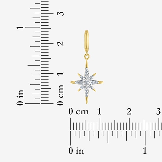 Charmed by Diamond Addiction North Star (G-H / Si2- I1) Womens Diamond Accent Lab Grown White Diamond Accent 14K Gold Over Silver Star Pendant