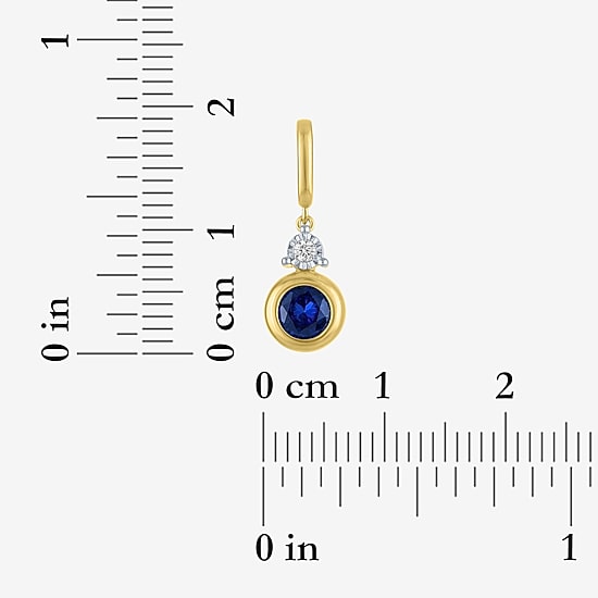 Charmed by Diamond Addiction Diamond Accent (G-H / Si2-I1) Red Garnet 14K Gold Over Silver Charm