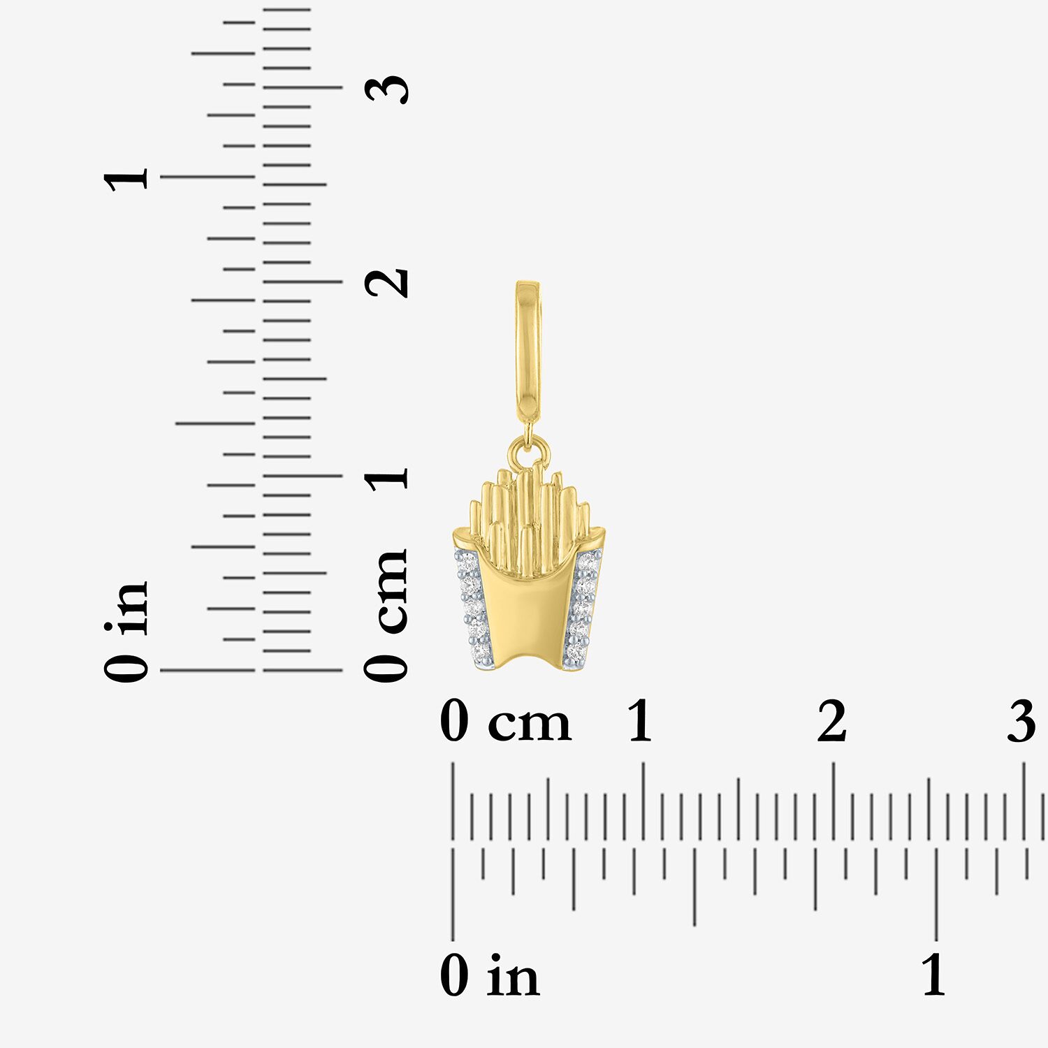 Charmed by Diamond Addiction Fry (G-H / Si2- I1) Womens Accent Lab Grown White 14K Gold Over Silver Pendant