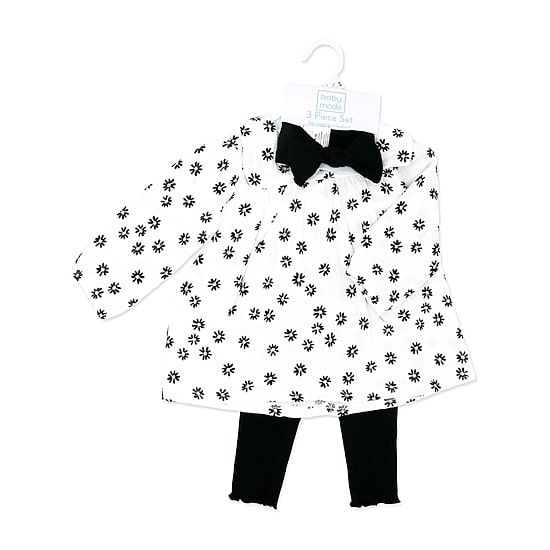 3 Stories Trading Company Baby Girls Woven 3-pc. Pant Set